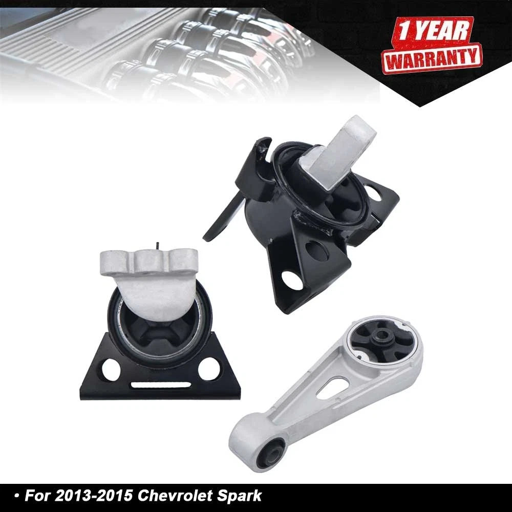 Set of 3 Engine & Trans Mounts for Chevrolet Spark (2013–2015)