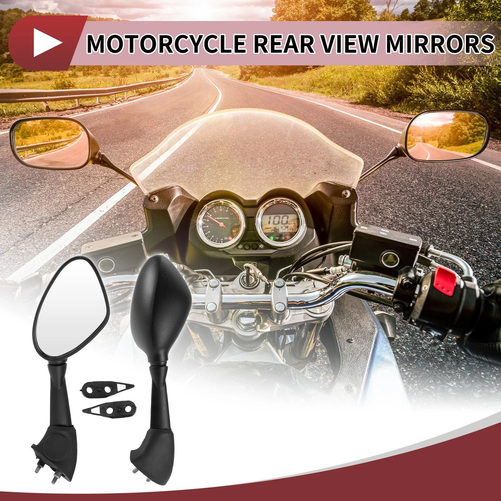 Rear View Mirrors Set for BMW S 1000RR (2010–2018) Black Aluminum