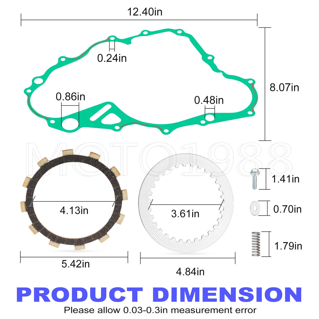Clutch Friction Steel Plates Kit for Yamaha YZ250F (2014–2018)
