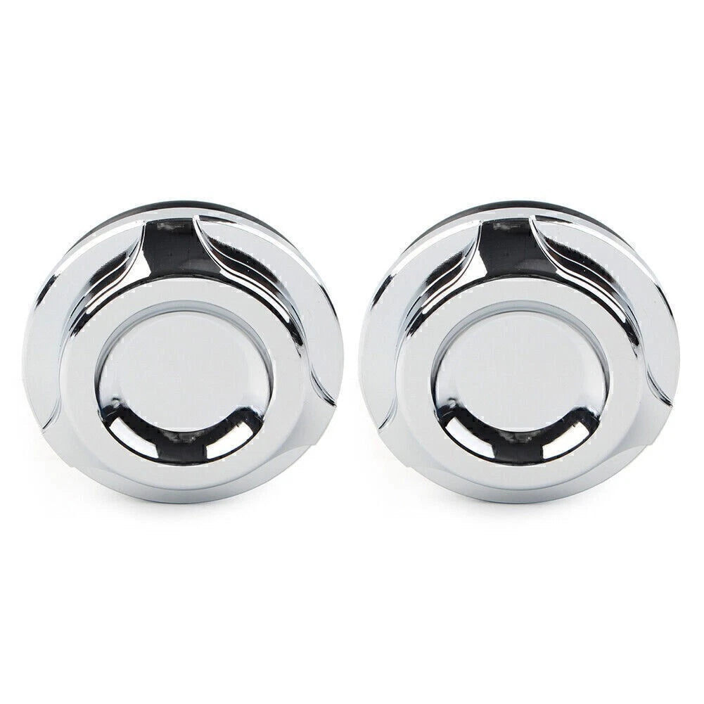 Chrome Cut Swingarm Pivot Bolt Covers for Harley V-Rod VRSCF/D/R (2006–2017)