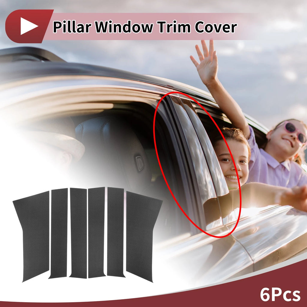6 Pcs Door Pillar Window Trim Replacement for Toyota Veloz (2022–2025)