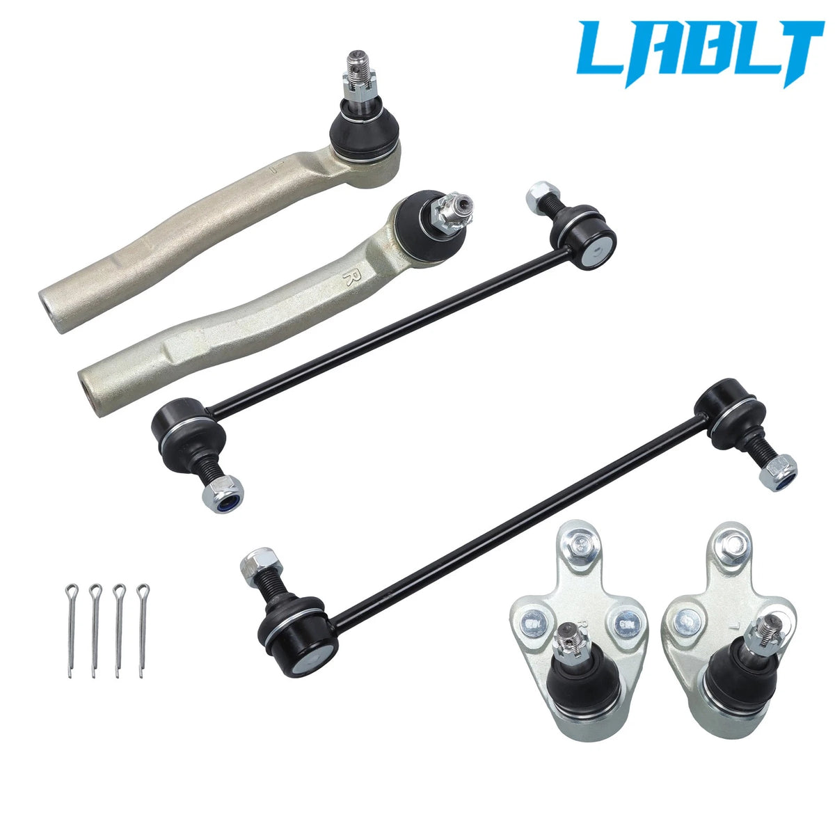 6X Front Outer Tie Rods Ball Joints Sway Bar for Toyota Venza Highlander (2008–2018)