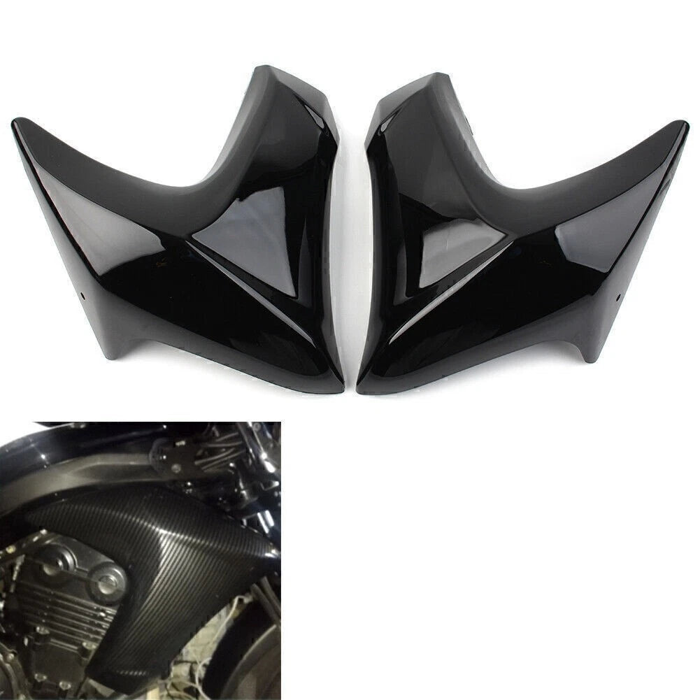 Gloss Black Radiator Cap Fairing Compression Plate for Kawasaki ER6N (2012–2016)