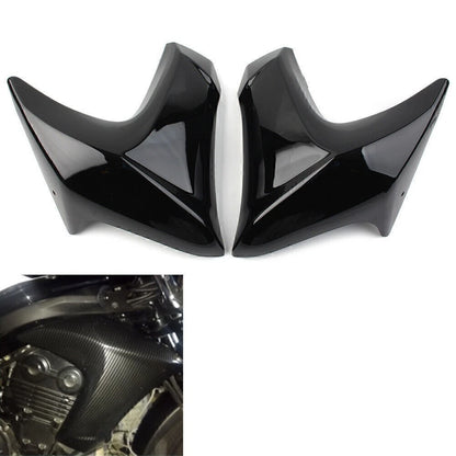 Gloss Black Radiator Cap Fairing Compression Plate for Kawasaki ER6N (2012–2016)