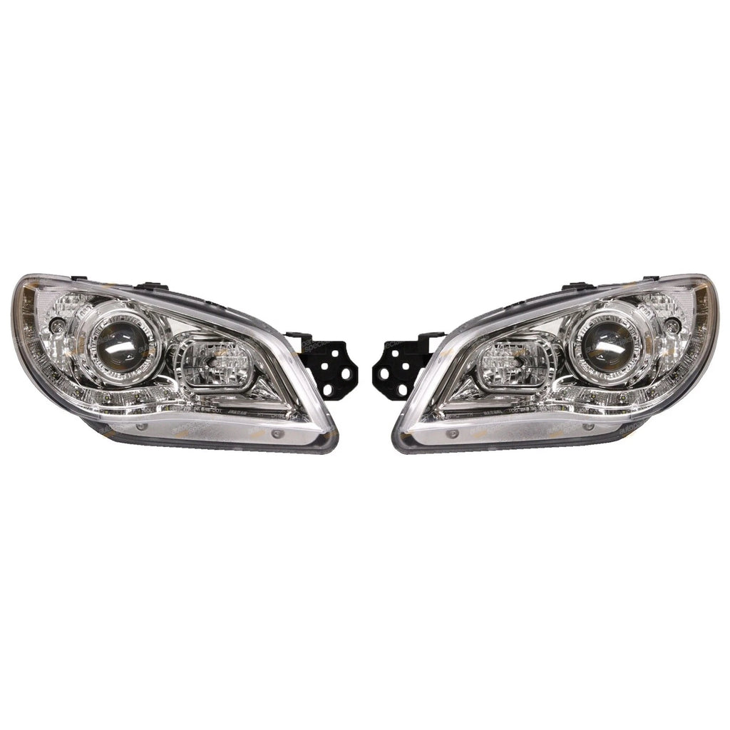2X Chrome LED Projector Headlights Pair for Subaru Impreza (2005–2007) L+R