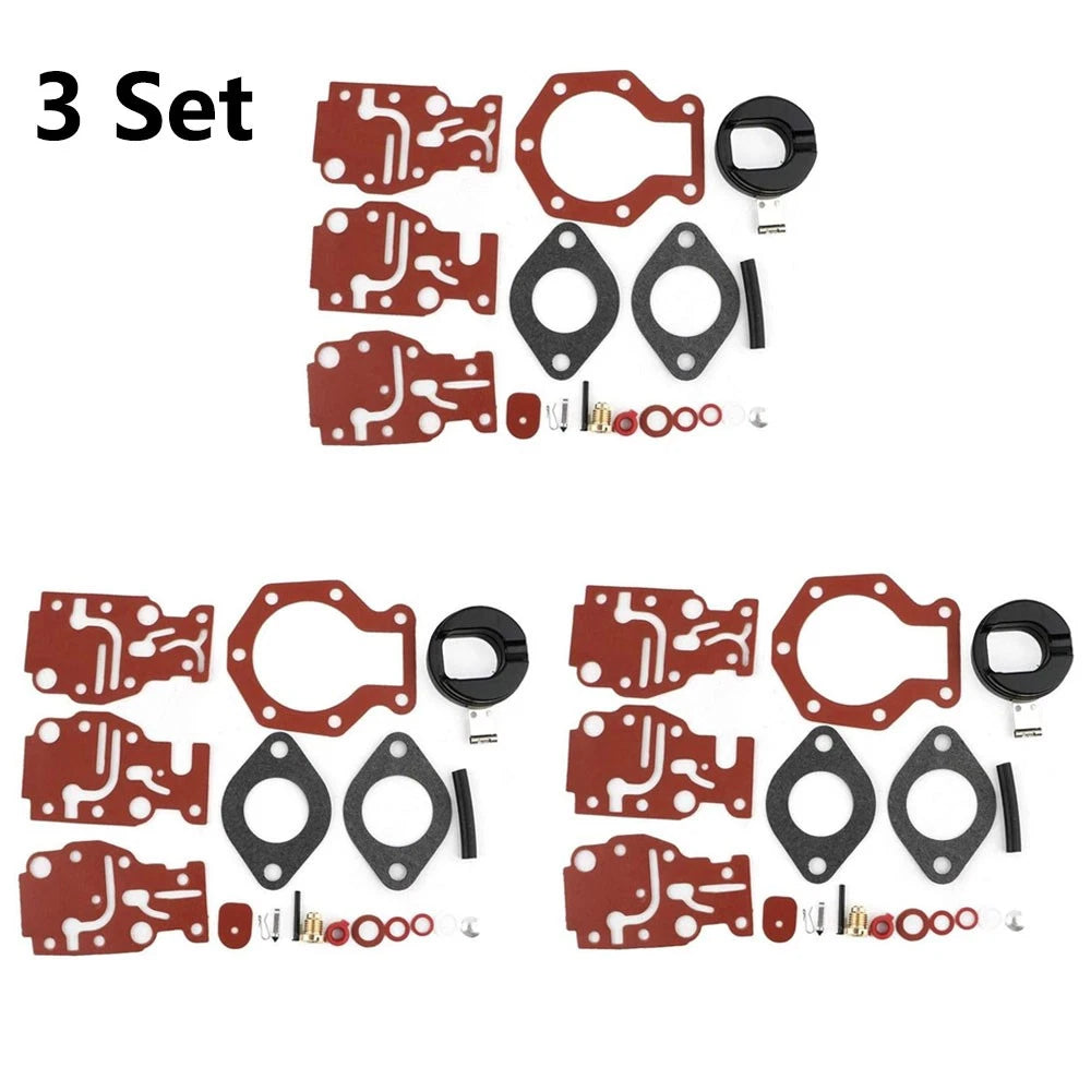 3X Carburetor Repair Kit for Johnson Evinrude 6-20 HP Engine 0439073