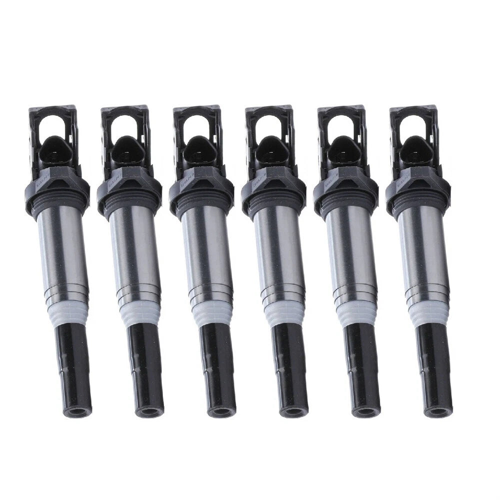 Set of 6 Ignition Coils 3-Pin Connector for BMW 1 Series M E82 E88 320i E46 E60
