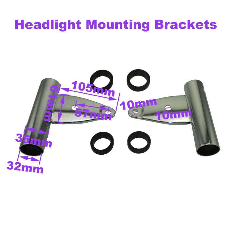Headlight Mounting Brackets for Honda Z50 Monkey Bike (1968–2023)