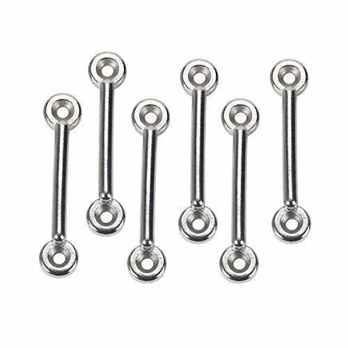 10 Pcs Stainless Steel Bimini Top Strap Pad Eye Footman's Loop Tie Downs