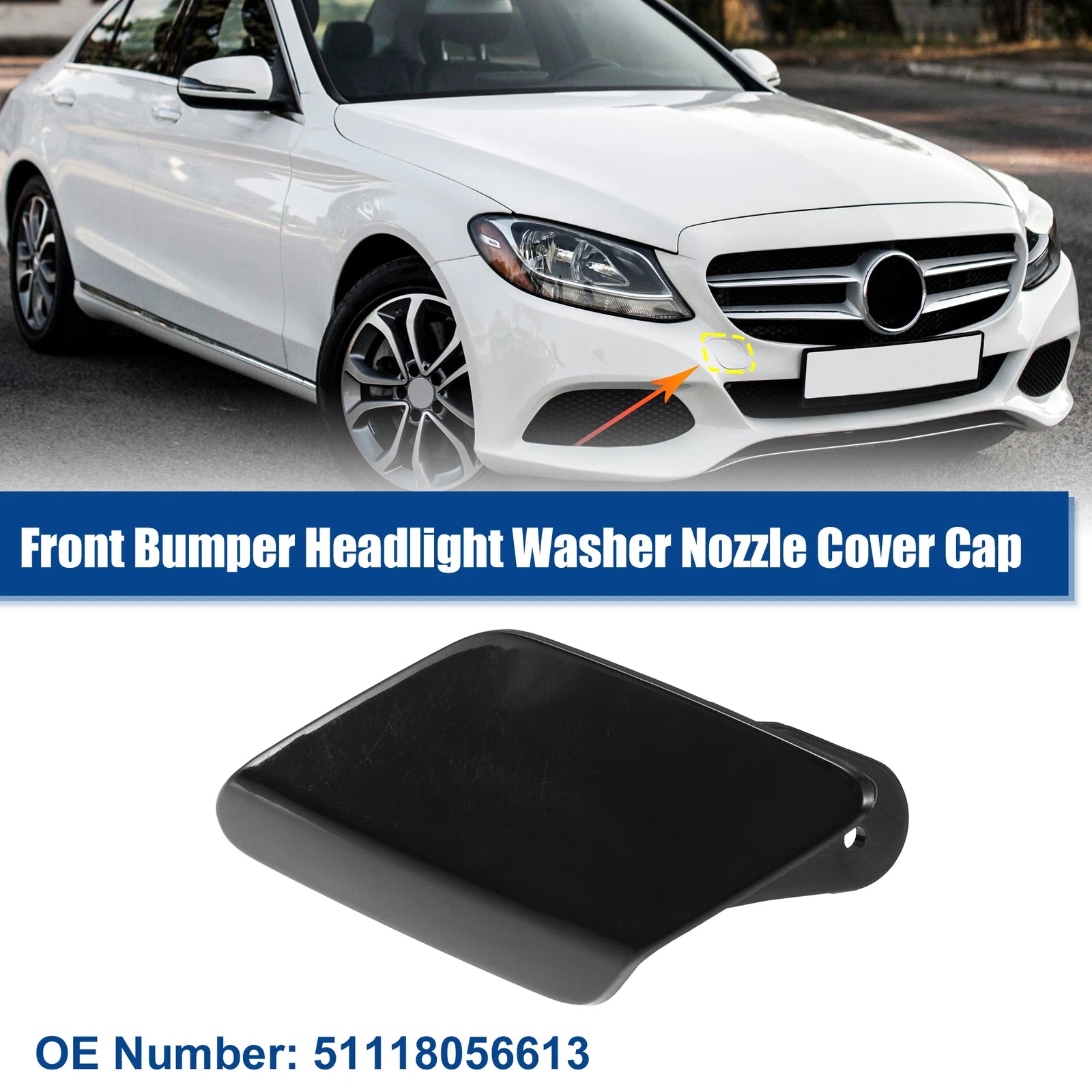Front Left Headlight Washer Nozzle Cover Cap for BMW M3 (2015–2018)