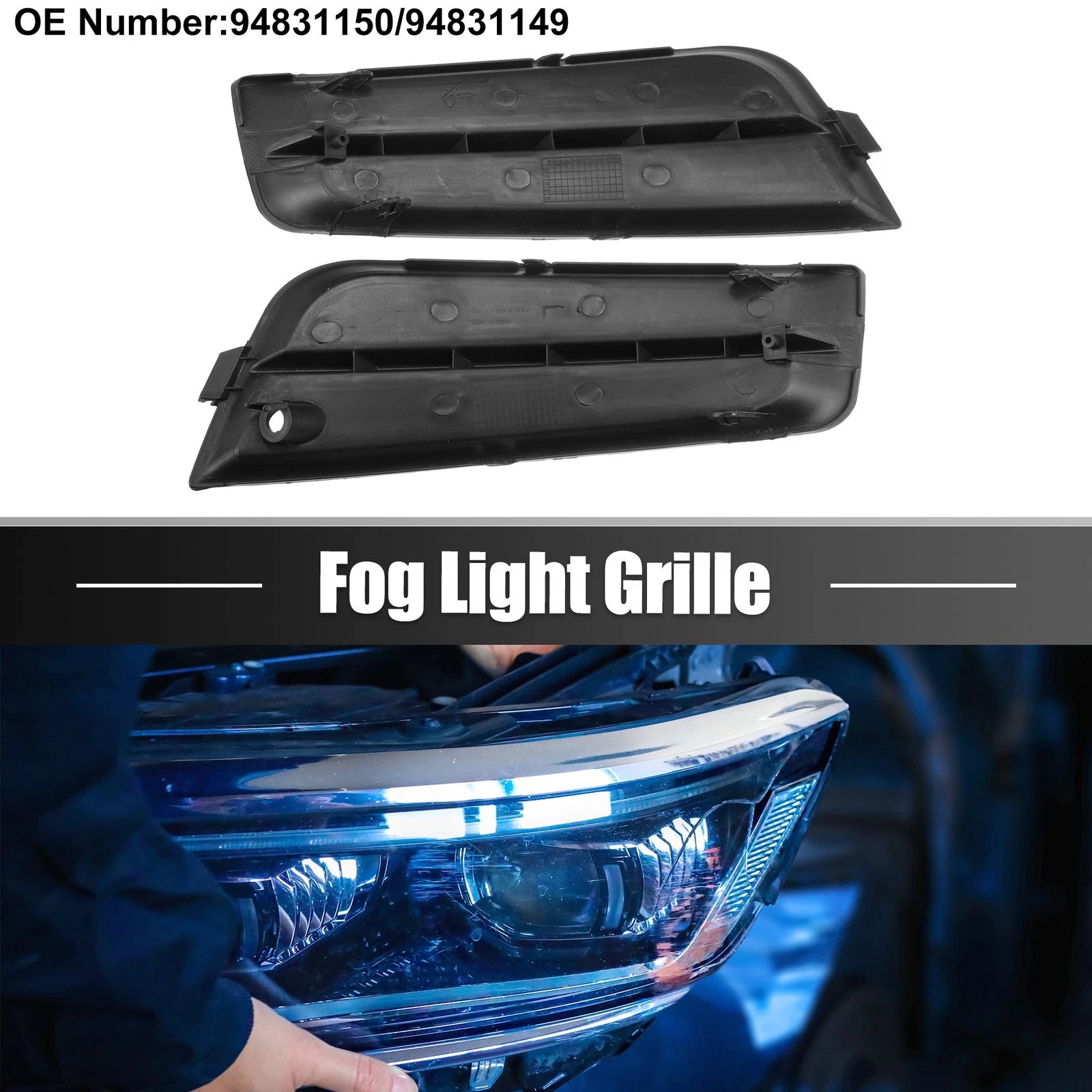 Pair Front Fog Light Grille Cover Replacement for Chevrolet Cruze (2011–2014)