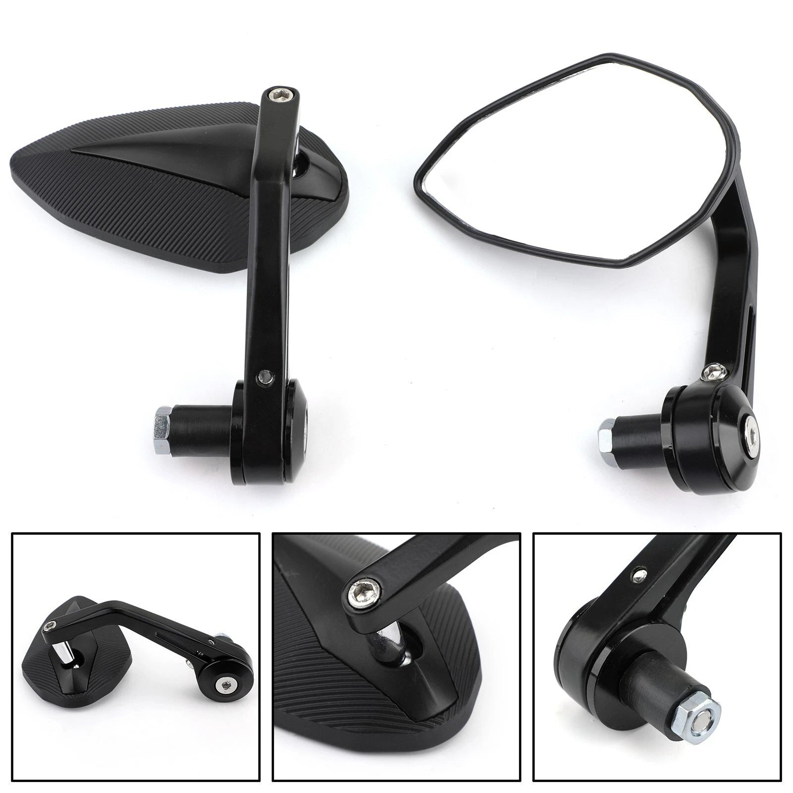 Set of 2 Handle Bar End Mirrors for Kawasaki Z1000 Z900 Z800 Z650 ER6N