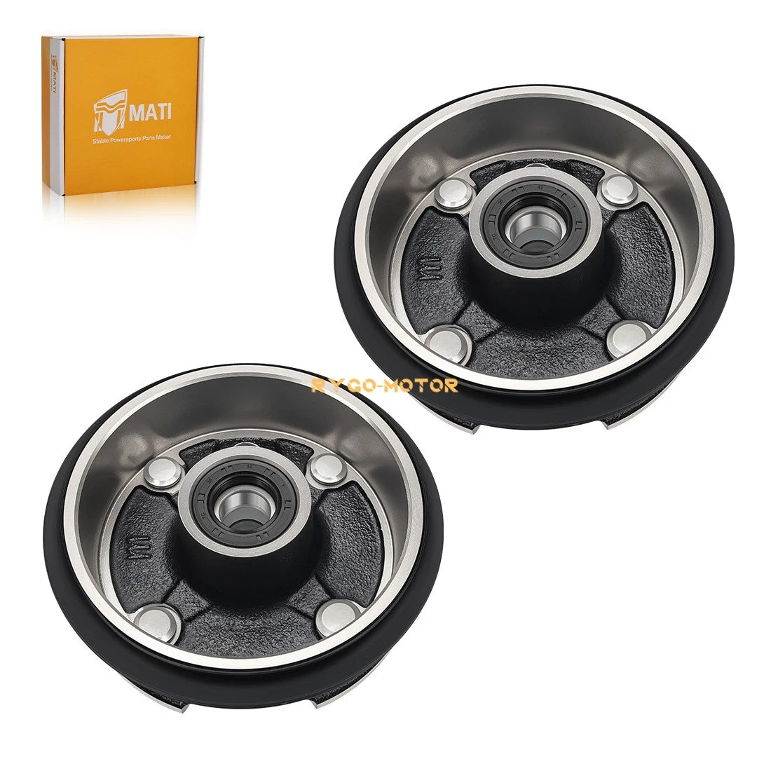 2 Front Brake Drums for Honda FourTrax TRX200 TRX200D (1990–1997) 44600-HM8-000