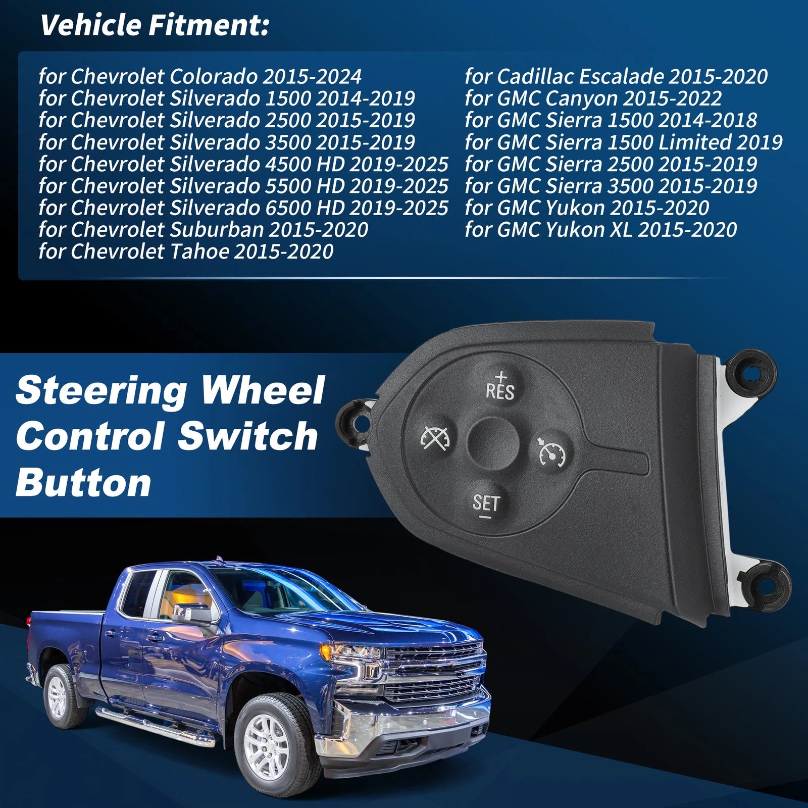 Steering Wheel Cruise Control Switch Left for Cadillac Escalade (2015–2020)