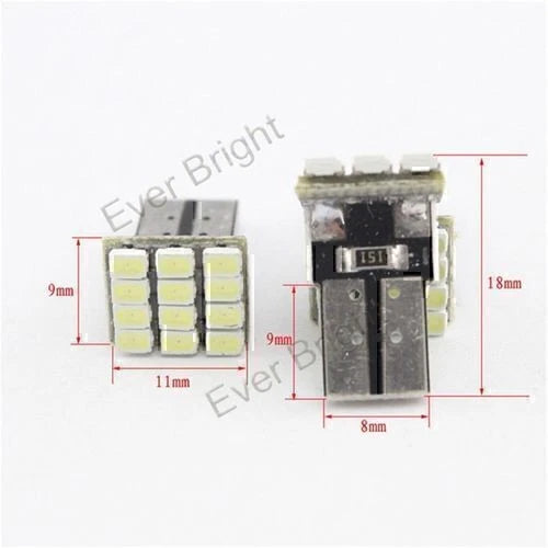 Bright White T10 1206 12 SMD 12 LED Car Wide Light Map Reading Lamp Bulb
