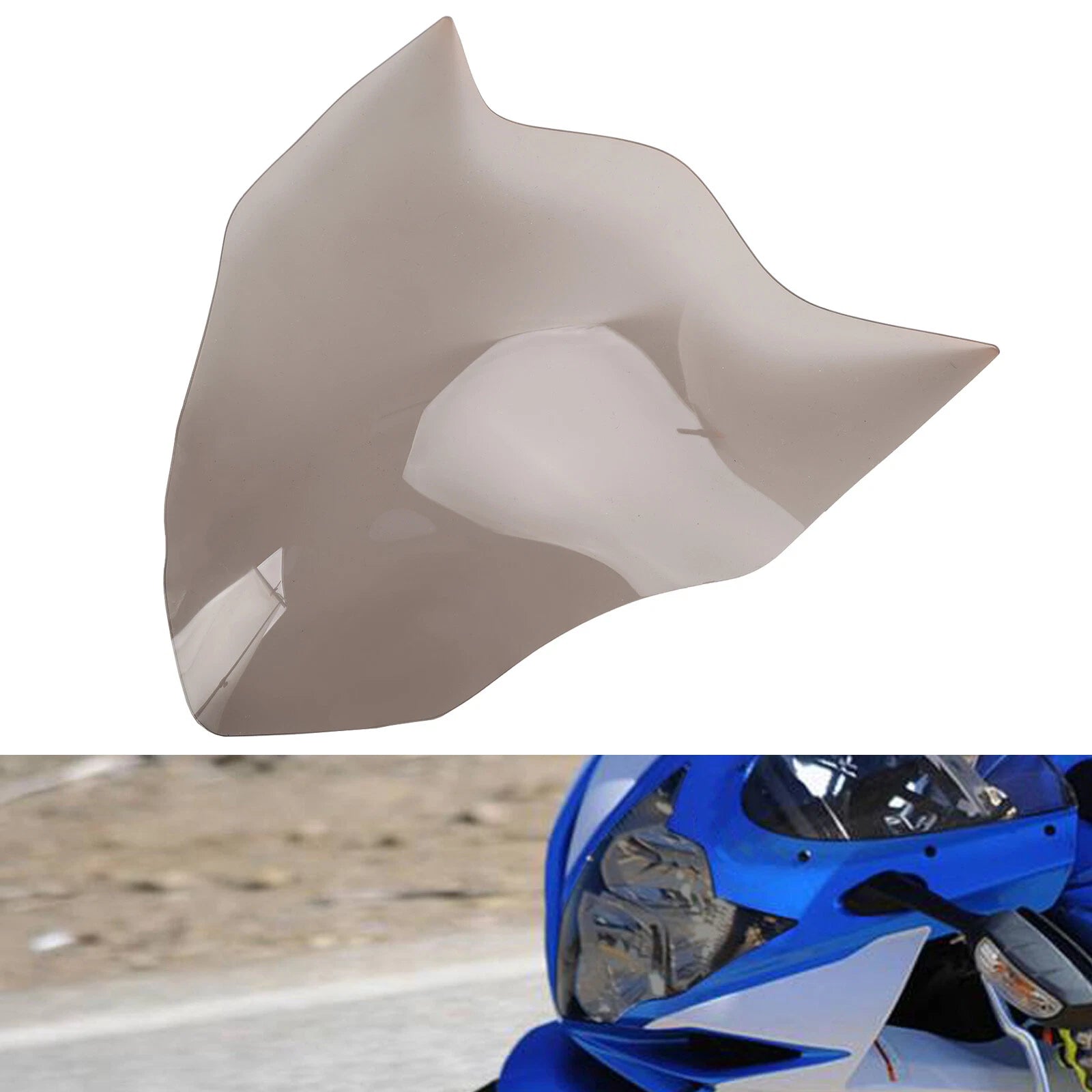 Front Headlight Lens Protection Cover Smoke for Suzuki GSX-R 600 (2014–2020)