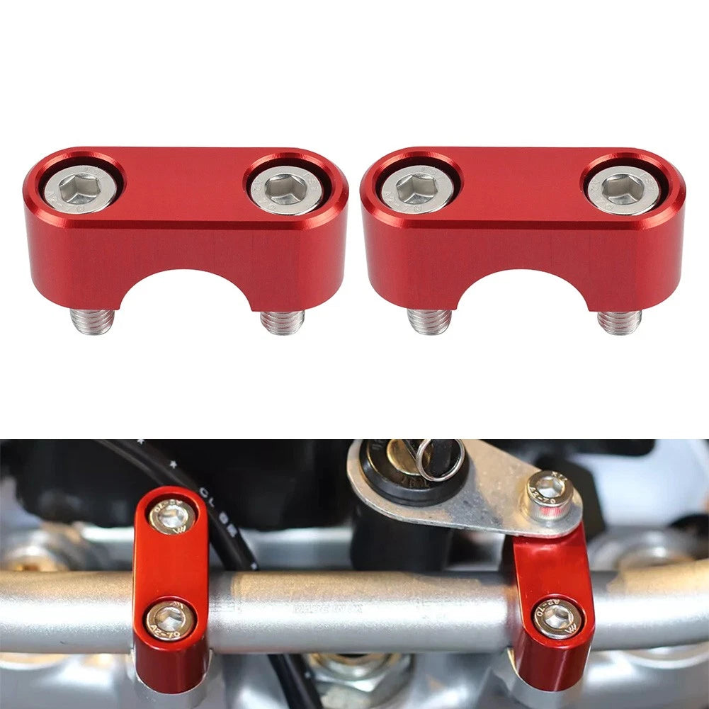 2pcs Red Motorcycle Handlebar Clamp Cover for Honda CRF300L Rally 2021-2024