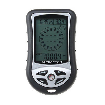 8-in-1 Portable Camping Altimeter Barometer Digital Compass Thermometer