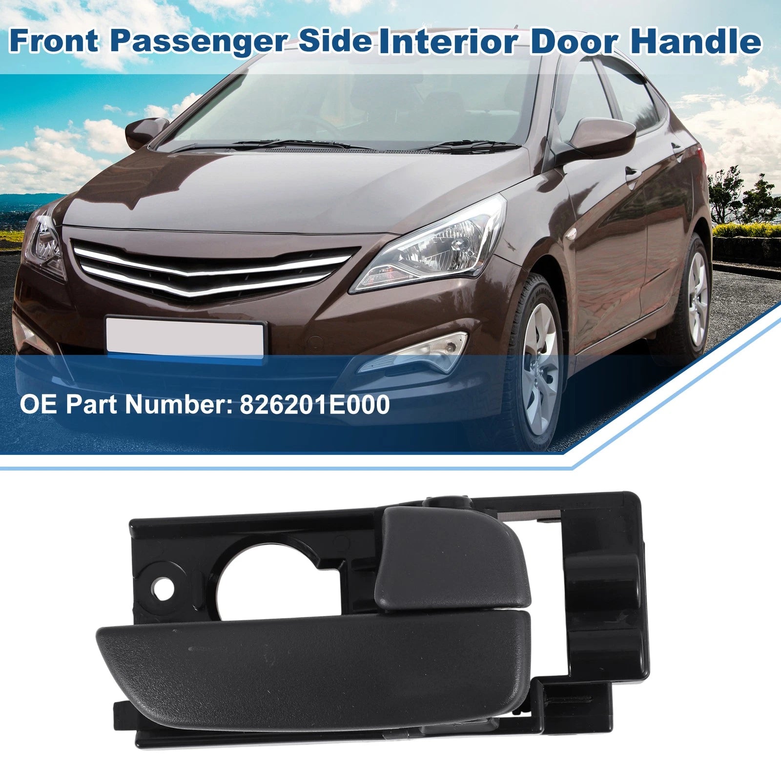 Front Driver Side Interior Door Handle Replacement for Hyundai Accent (2013–2017)
