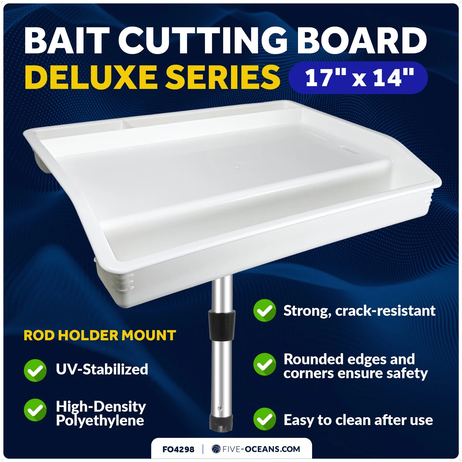 Fillet Table Cutting Board with Rod Holder Mount - FO4298