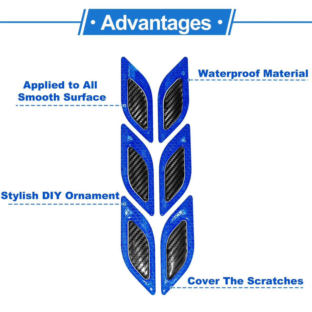 6 Pcs Leaf Pattern Bumper Sticker Decal for Car Waterproof Vinyl 10x3.5cm