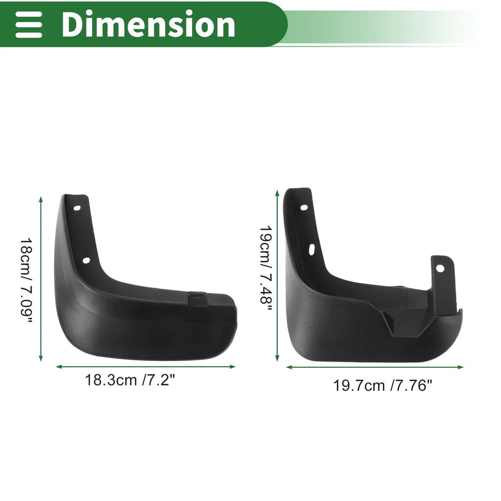 Mud Flaps Splash Guards Replacement for Chevrolet Lova (2006–2015)