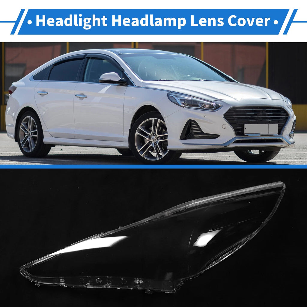 Front Left Headlight Lens Cover Replacement for Hyundai Sonata (2011–2014)