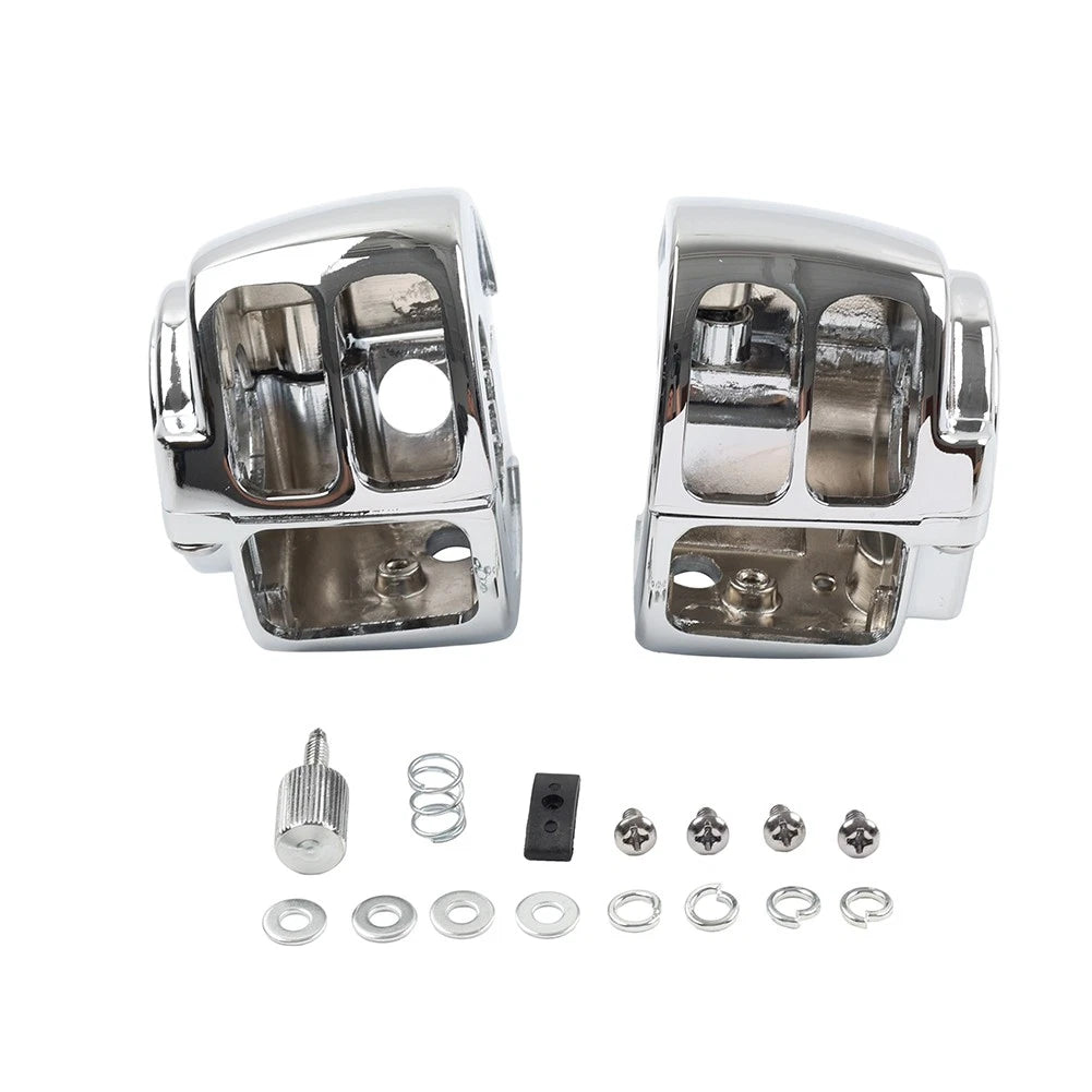 Chrome Hand Control Switch Housing Cover for Harley Road King FLHR (1996–2013)