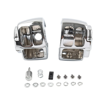 Chrome Hand Control Switch Housing Cover for Harley Road King FLHR (1996–2013)