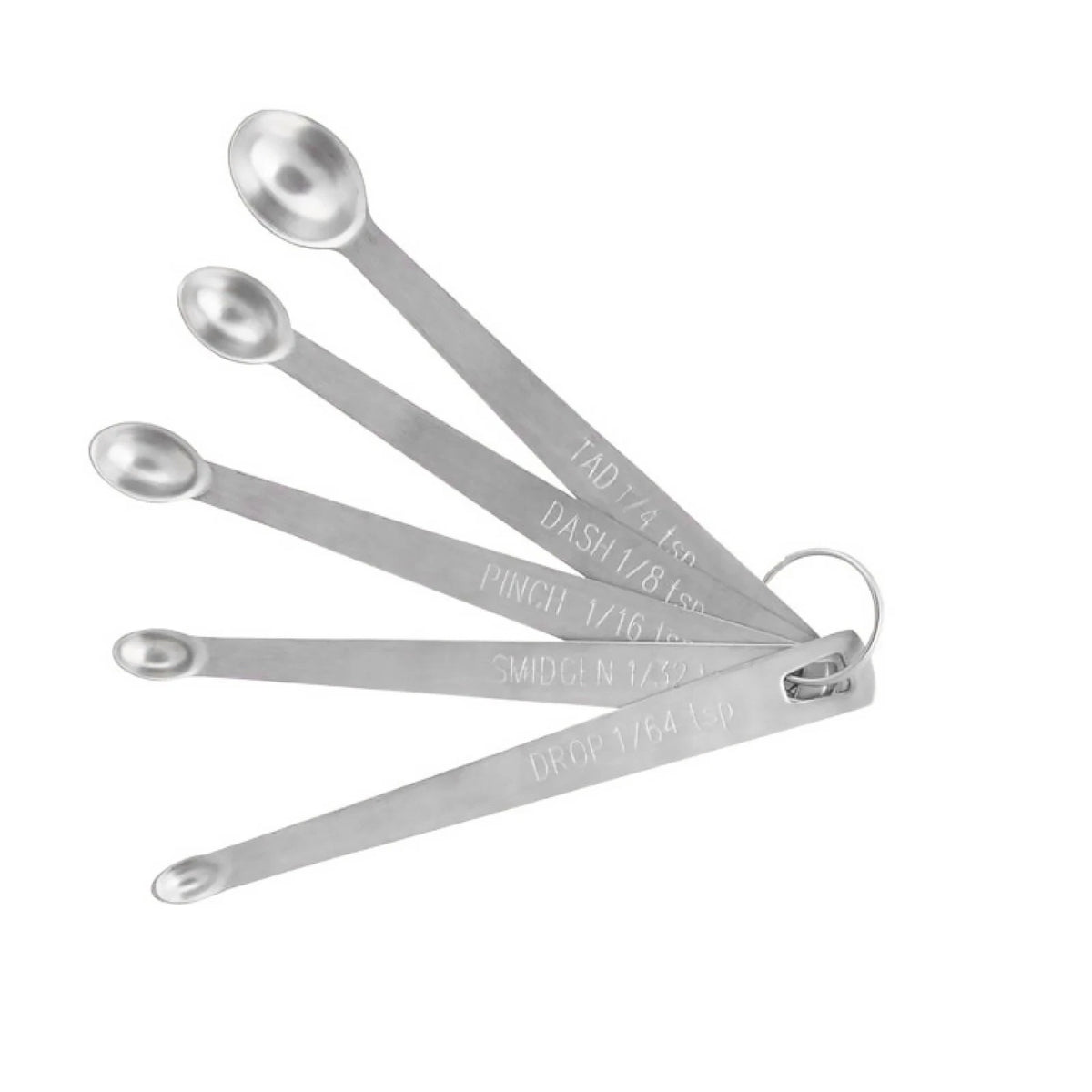 5-Pack Stainless Steel Measuring Spoons for Kitchen Baking (No Years)