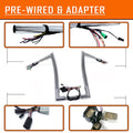 Chrome 16" Prewired Handlebar for Harley Road Glide (2008–2013)