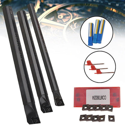 10pc Insert & Boring Bar Tool Set for Metalworking Solution