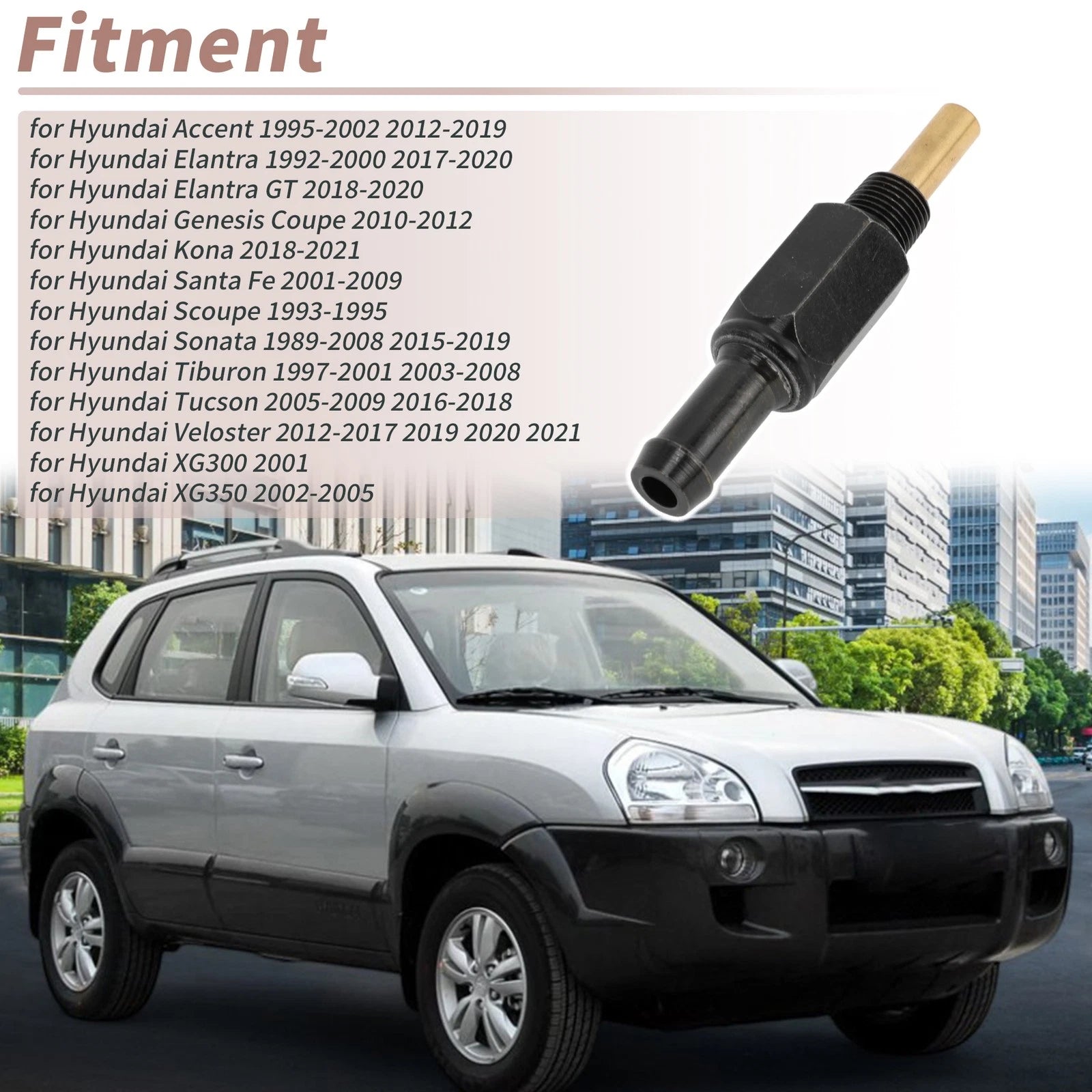 PCV Valve Replacement for Hyundai Accent (1995–2002) Plastic Metal