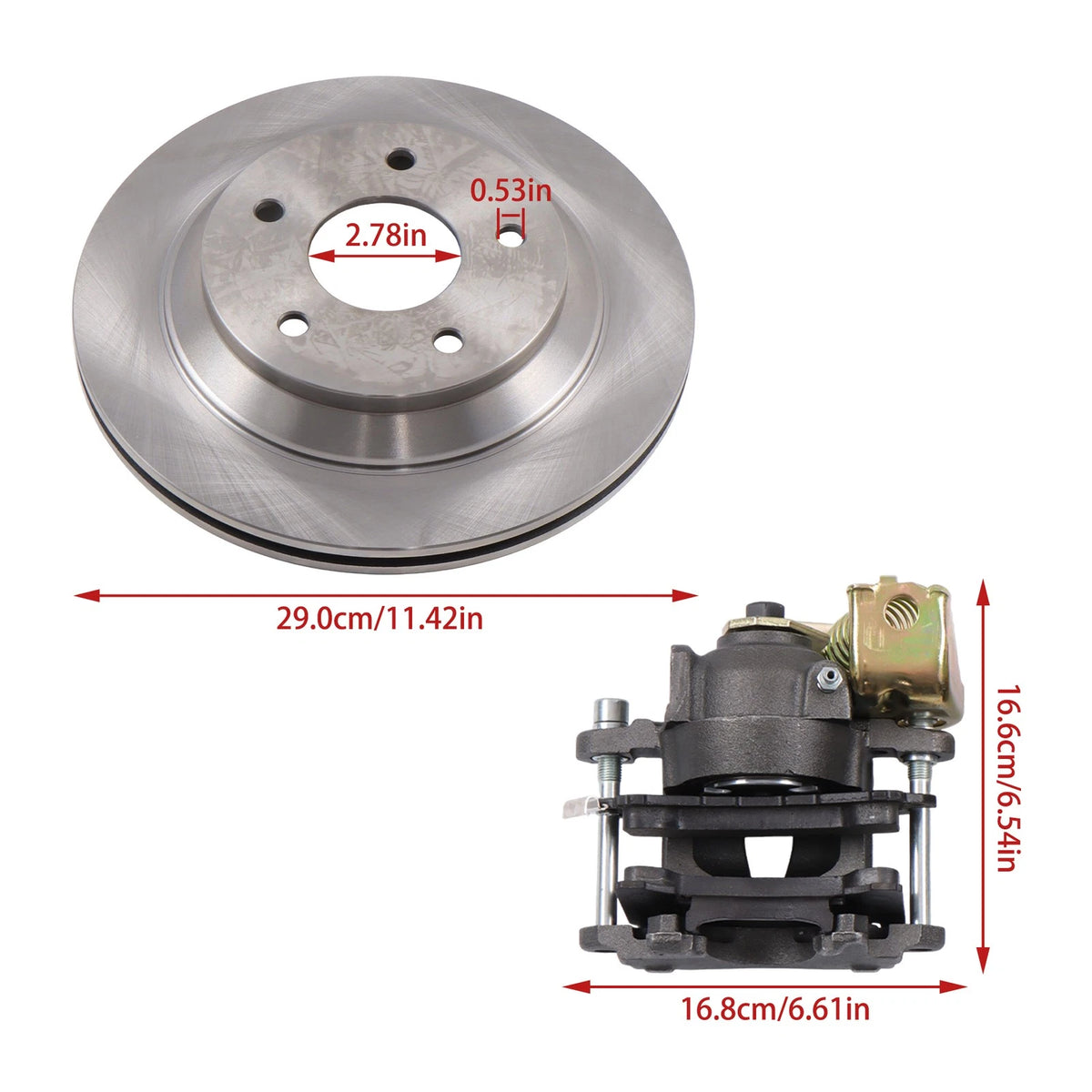Rear Brake Disc Set w/ E-Brake for Buick Century Skylark (1978–1979)