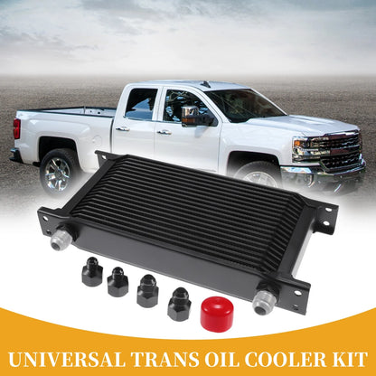 Transmission Oil Cooler Kit for Universal Vehicles (19 Row, 6AN, 8AN)