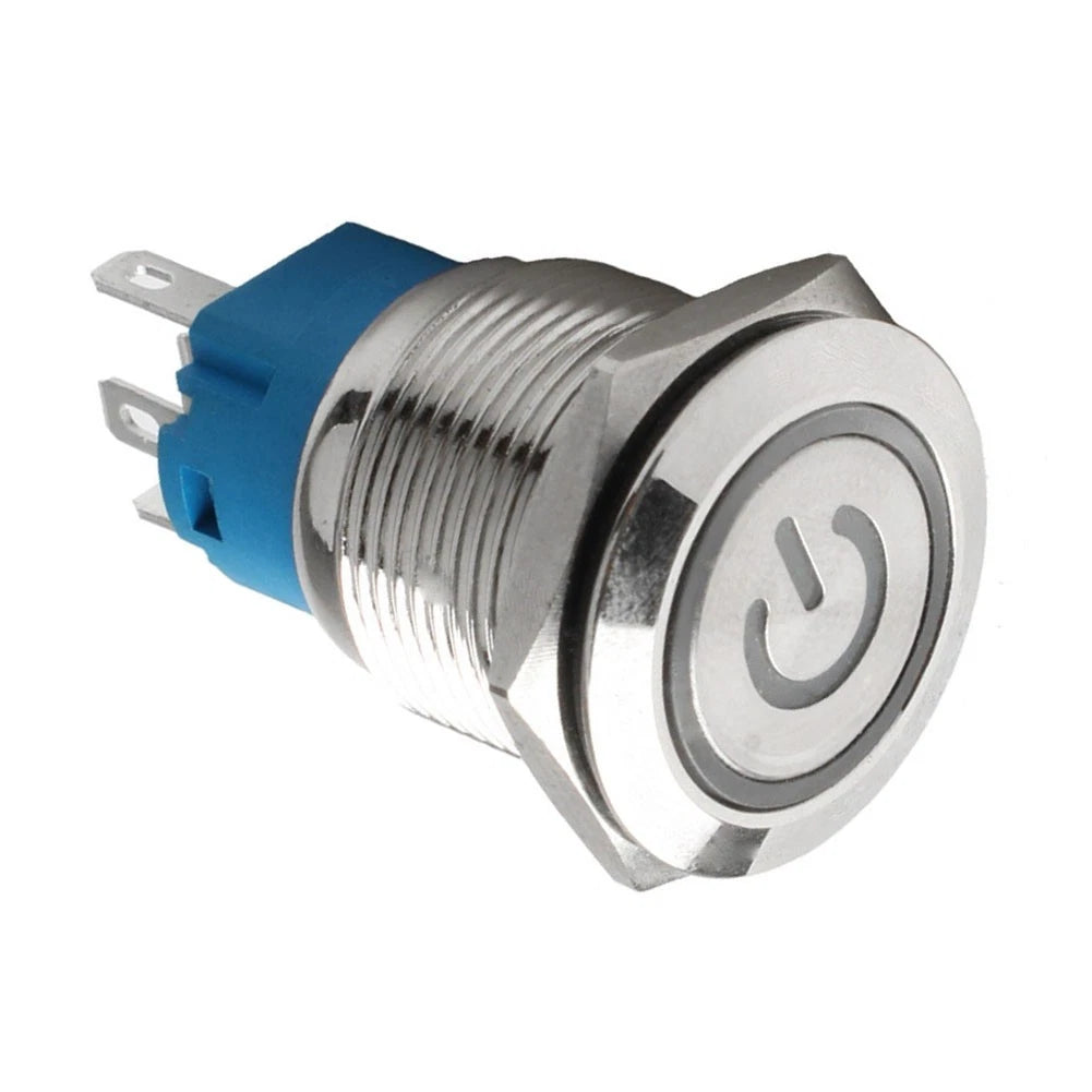 19mm Metal Push Button Switch with LED for Universal Applications