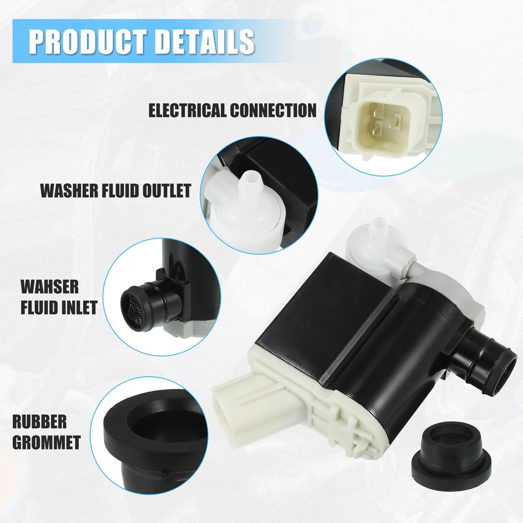 Windshield Washer Motor Pump Replacement for Hyundai Veloster (2012–2017)