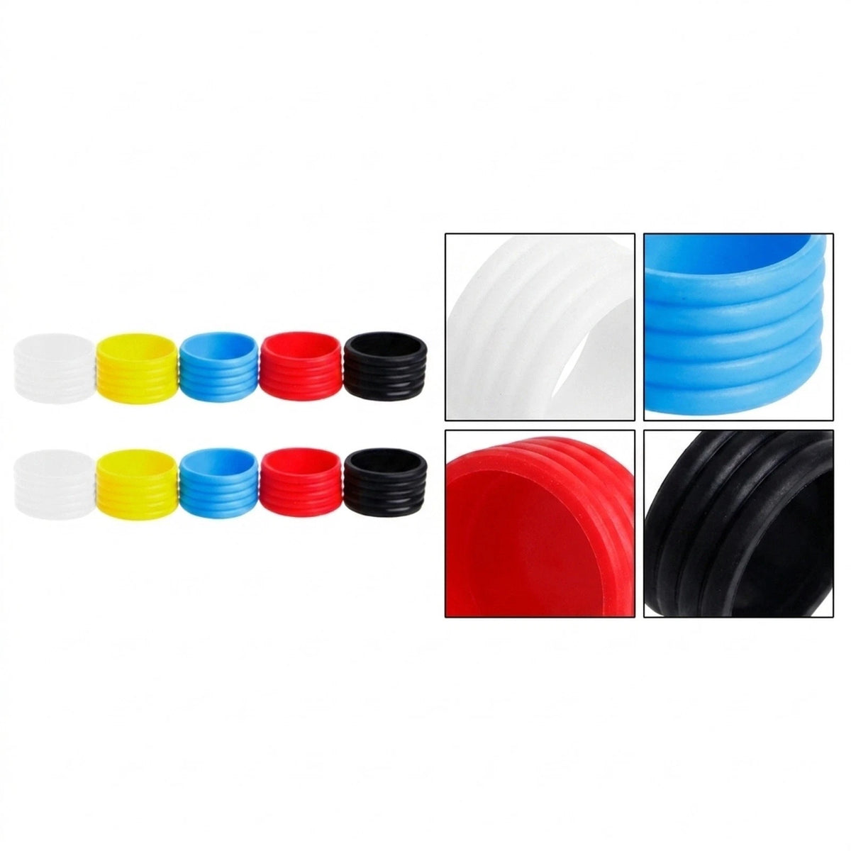 10X Tennis Racket Grip Sealing Ring Rubber for Tennis Racket Handle