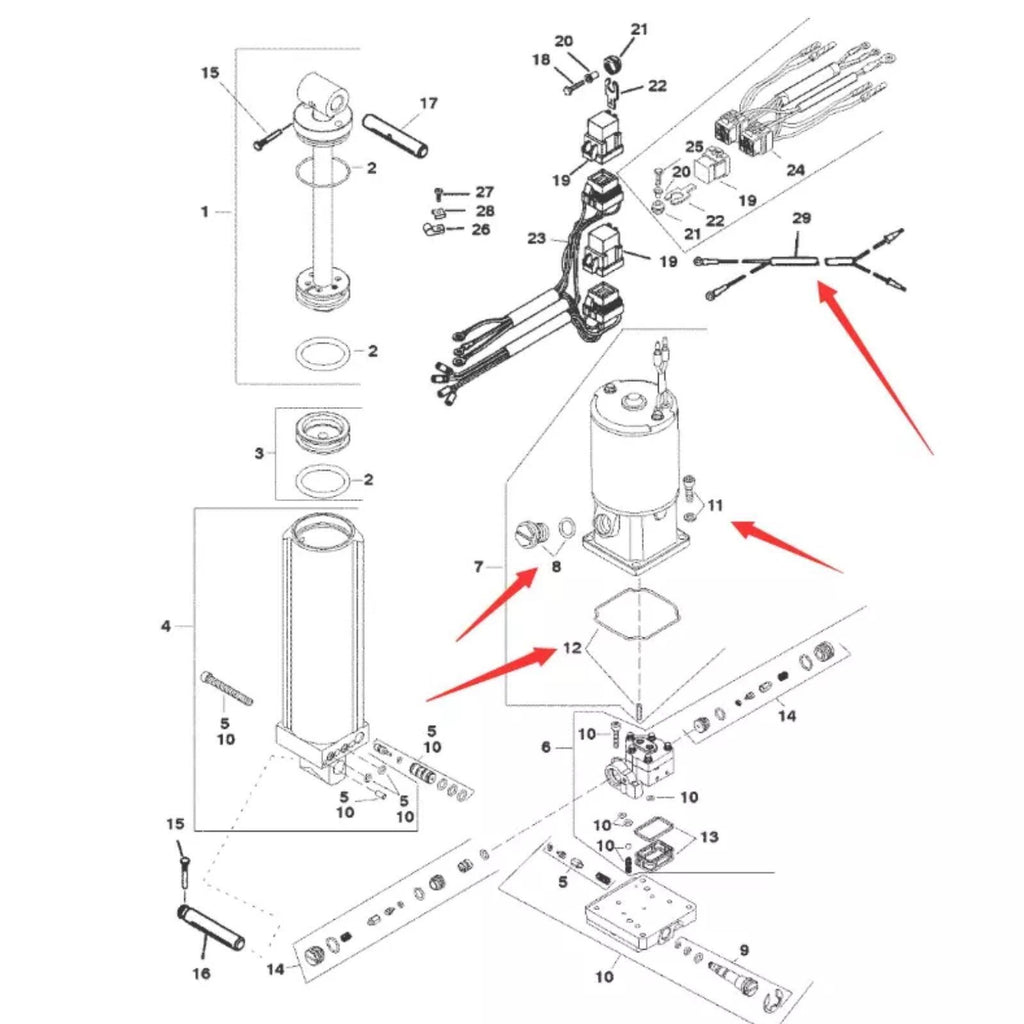 Screw Kit Plug Assy-Reservo for Mercury Mercruiser Outboard (8134351, 22-813435)