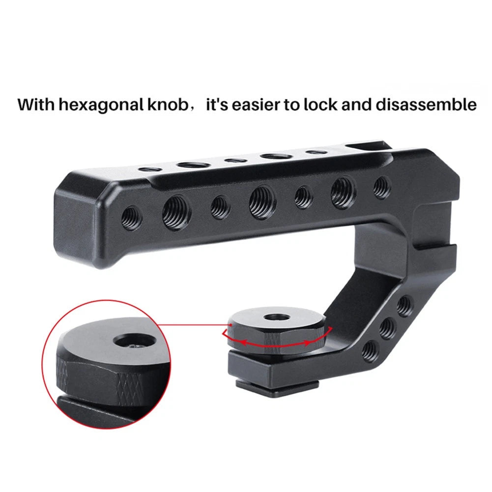 Cold Shoe Handle Grip for Universal DSLR Cameras