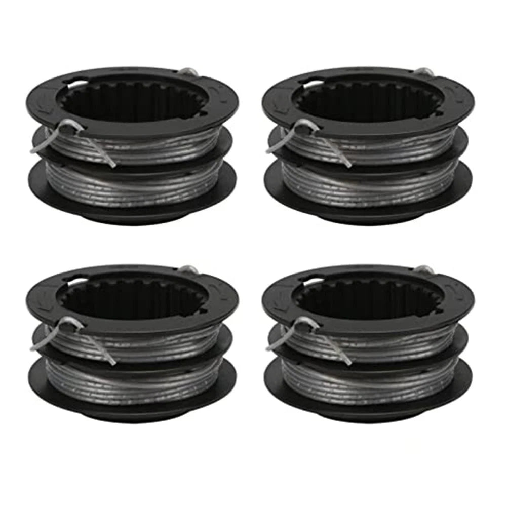 Set of 4 String Trimmer Spools 17ft for Greenworks, Snapper
