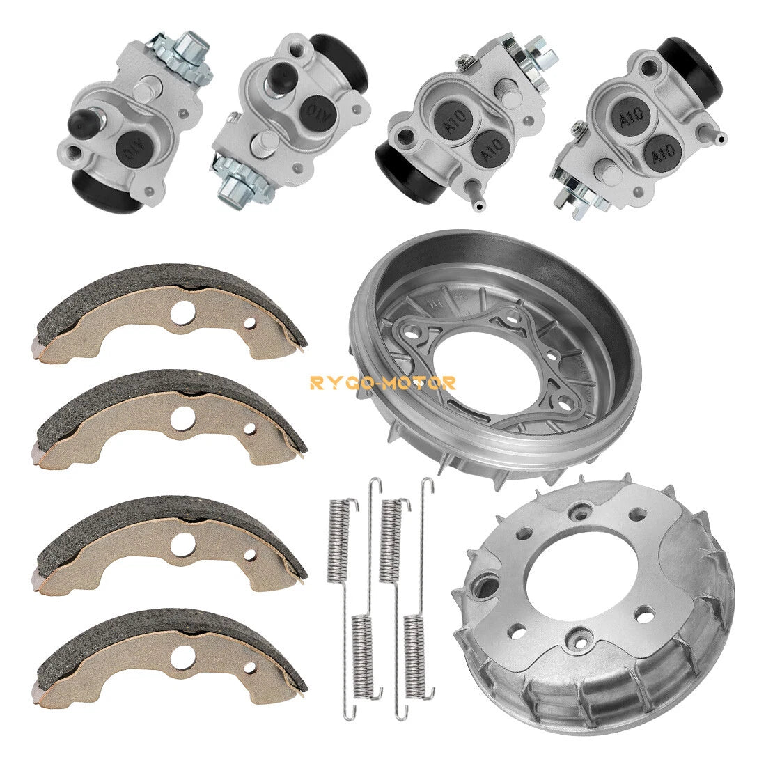 Front Brake Drum with 4 Wheel Cylinders for Honda Rincon 650 TRX650 (2003–2005)