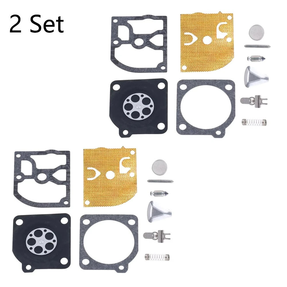 Set of 2 Carburetor Repair Kits for Jonsered 2041 2045 2050 ZAMA RB-45