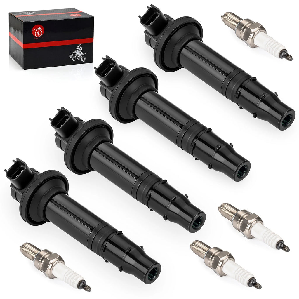 Set of 4 Ignition Stick Coils & Spark Plug for Yamaha YZF R6 (1999–2002) 5EB-82310-00-00