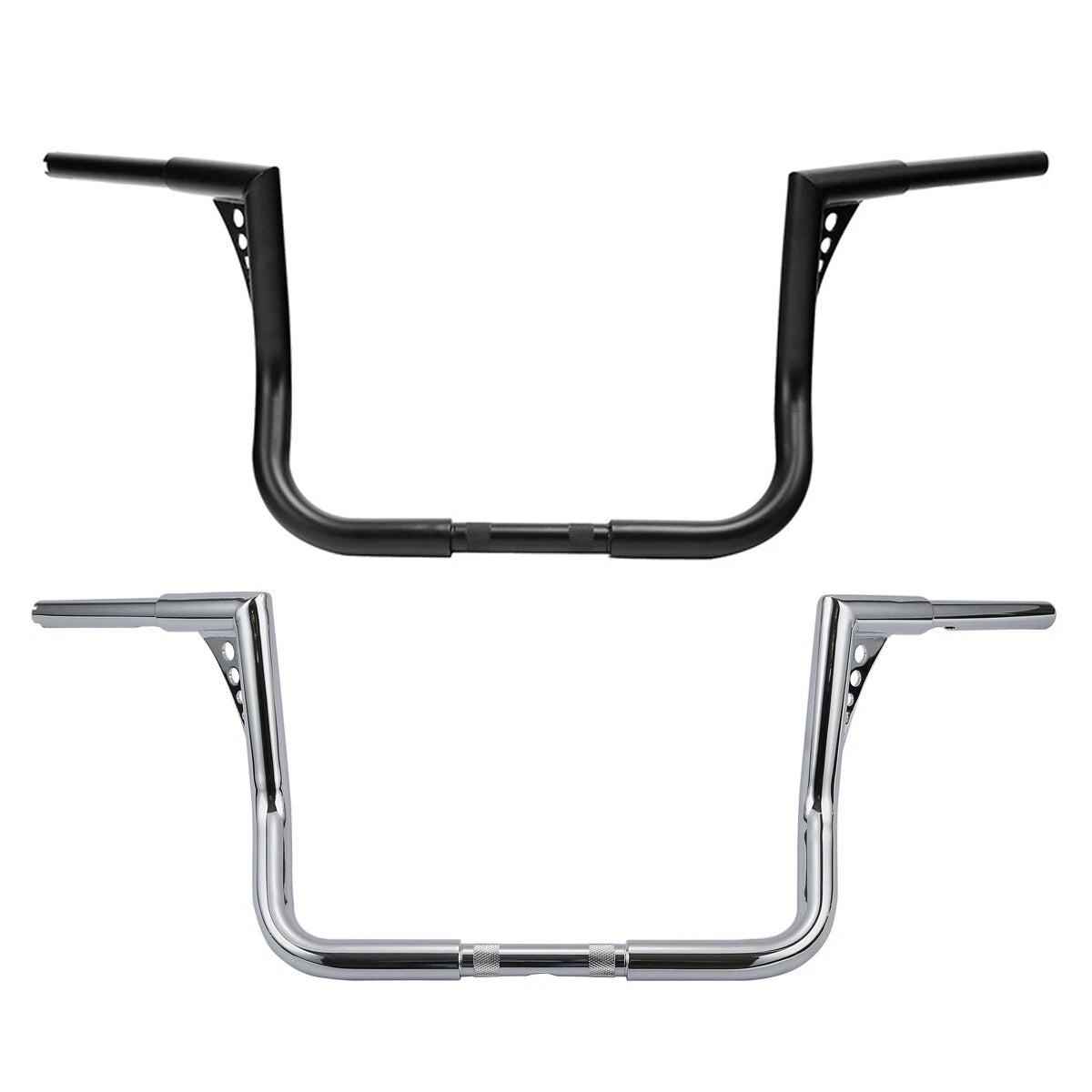 Chrome/Black 12" Ape Hanger 1 1/4" Handlebar for Harley Electra Glide (1982–2024)