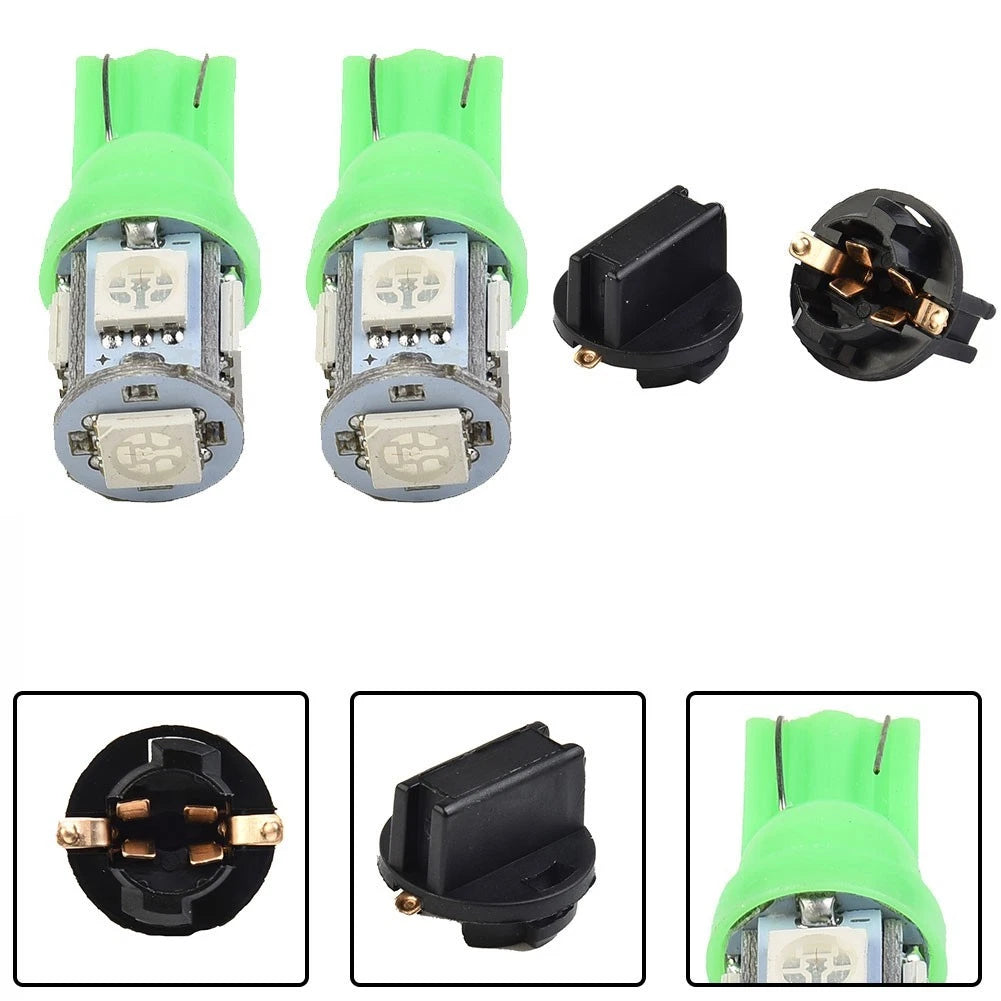 10x Green 194 LED Bulbs for Instrument Panel Gauge Cluster (DASH Light Socket)