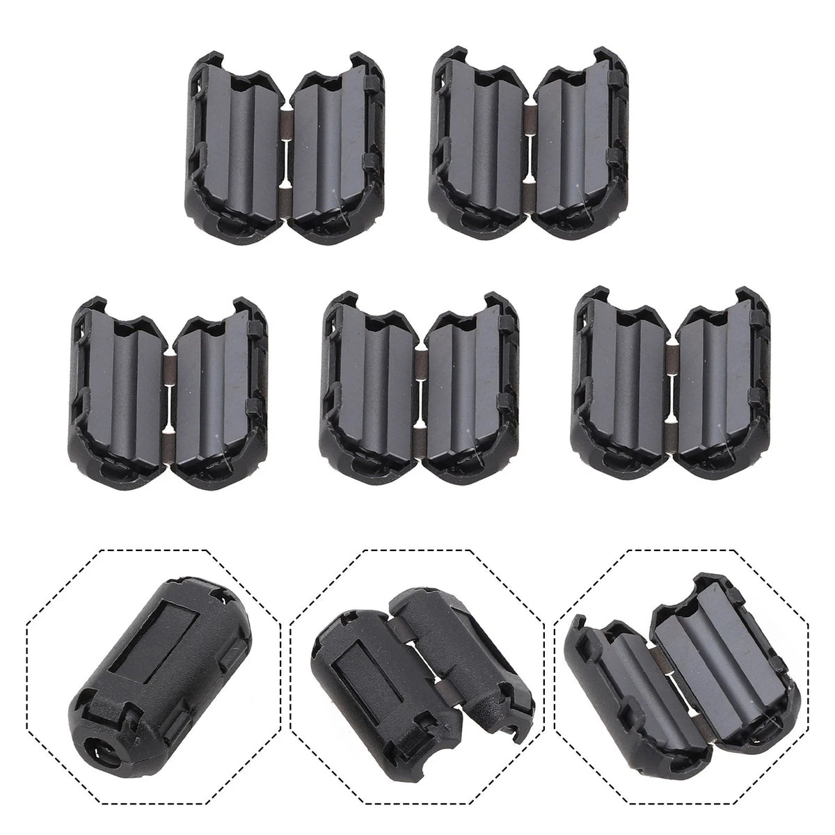 Noise Filter Ferrite RFI Soft Magnet 13mm for Automotive Applications