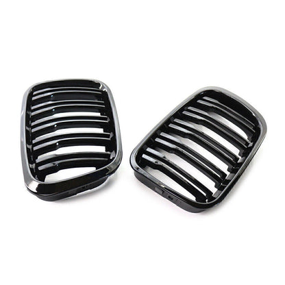 Front Twin Bar Grille Trim for BMW 3 Series E46 (1999–2001) Gloss