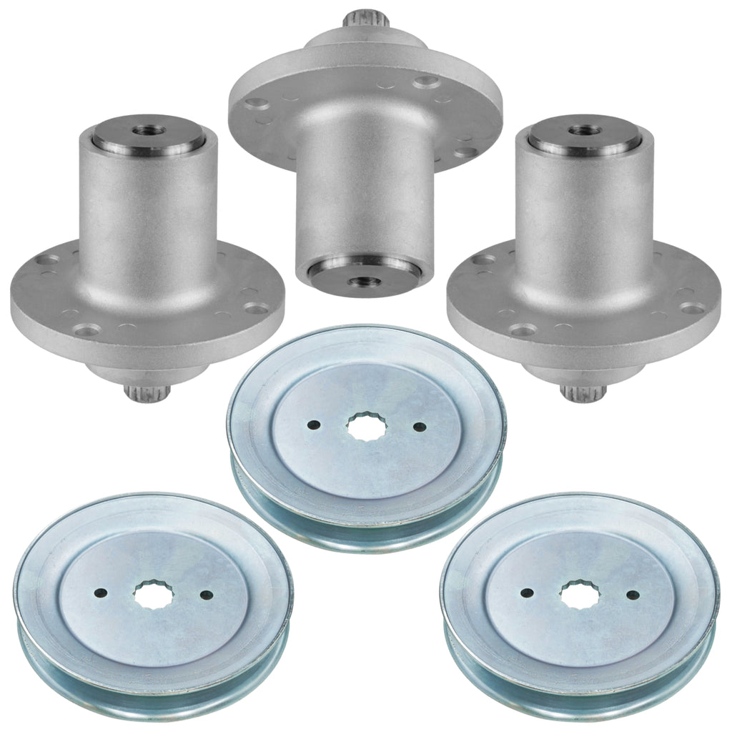 Deck Spindles with 6.47 in Pulleys for Hustler Raptor SD 7000 (2018–2020)