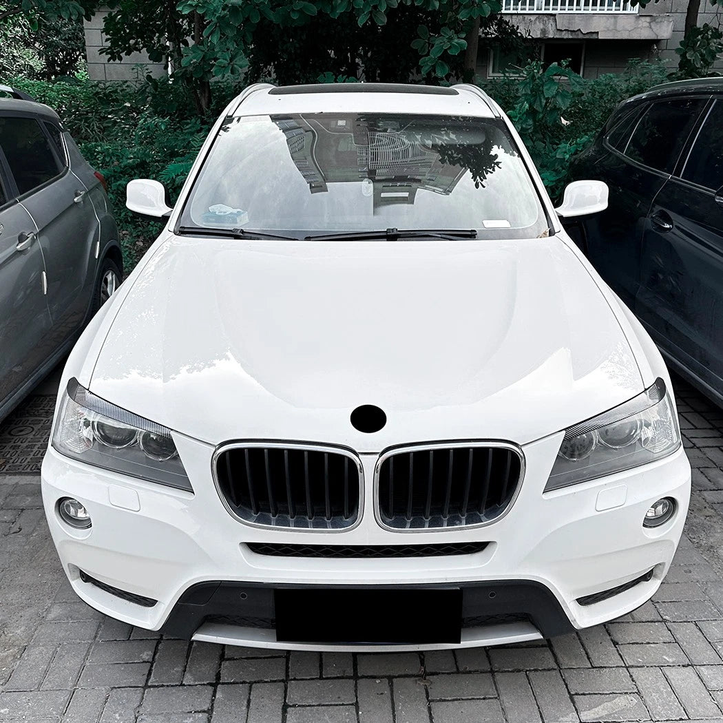 Carbon Look Headlight Eye Lids Covers for BMW X3 F25 (2011–2013)